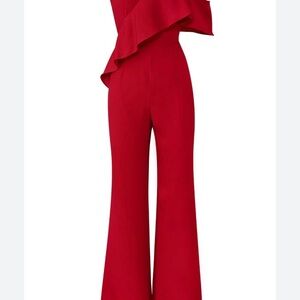 Adelyn Rae Scarlet Wide Leg Jumpsuit